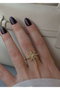 Heliophilia Silver Anillo de Latón Dorado con Revestimiento de Laca